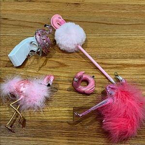 Christmas flamingo set of three